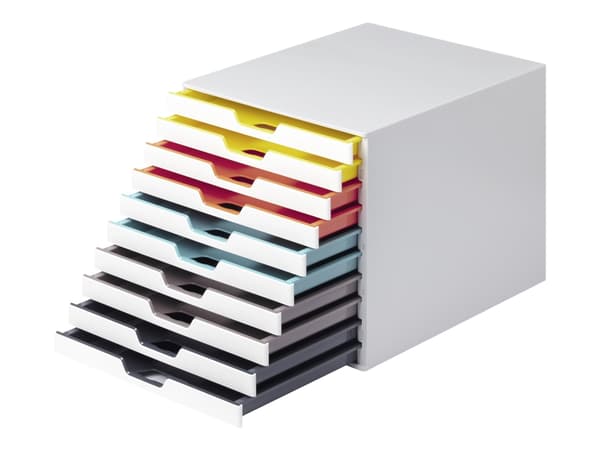 DURABLE VARICOLOR MIX 10 - Skuffskap - 10 skuffer - for ANSI A (Letter) (216 x 279 mm), A4 (210 x 297 mm), C4 (229 x 324 mm), Folio (216 x 330 mm) -