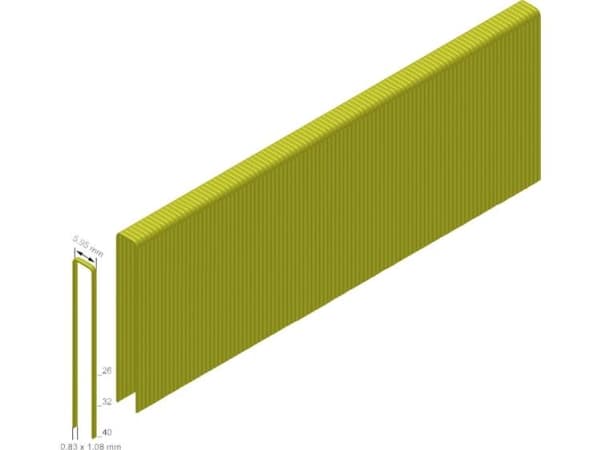 Häftklamrar, stift 2600 st Prebena ES32CNKHA Mått (L x B) 40 mm x 5,95 mm