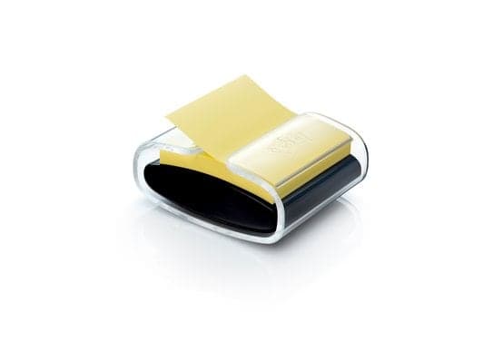 Dispenser for Z-Notes + 1 stk. Z-Notes 76x76 mm gul