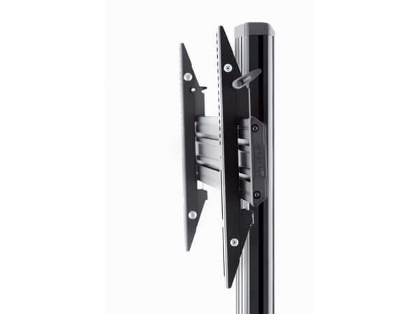 EDBAK Premium Series - Vogn - moderne - for flatpanel - videokonferansetralle - aluminium - svart - skjermstørrelse: 75"-86"