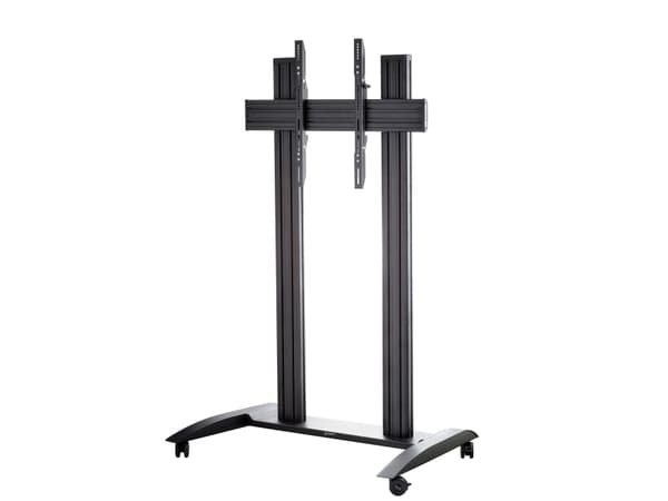 EDBAK Premium Series - Vogn - moderne - for flatpanel - videokonferansetralle - aluminium - svart - skjermstørrelse: 75"-86"