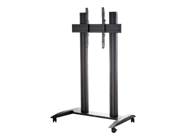 EDBAK Premium Series - Vogn - moderne - for flatpanel - videokonferansetralle - aluminium - svart - skjermstørrelse: 75"-86" Sort