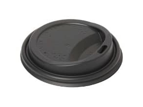 Drikkelåg CPLA Ø80xH17mm Til Kaffebæger Sort,20 pk x 40 stk/krt