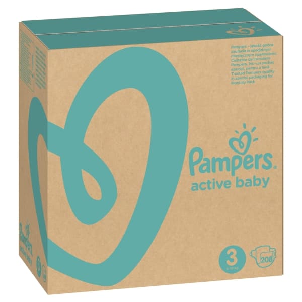 Pampers ABD Månedskasse S3 208 stk.