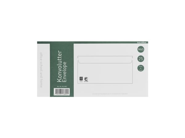 Kirjekuoret M65 70g Peel &amp; Seal 110x220mm 25kpl/pakkaus220x5x110mm 0,9kg (25kpl) - (25 kpl/pakkaus) - (25 kpl/pakkaus)