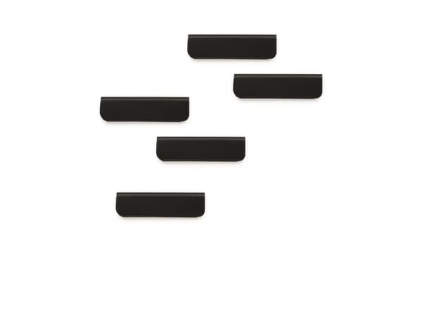 Clips för att hänga upp hållbar durafix, svart, förpackning med 5 stycken.