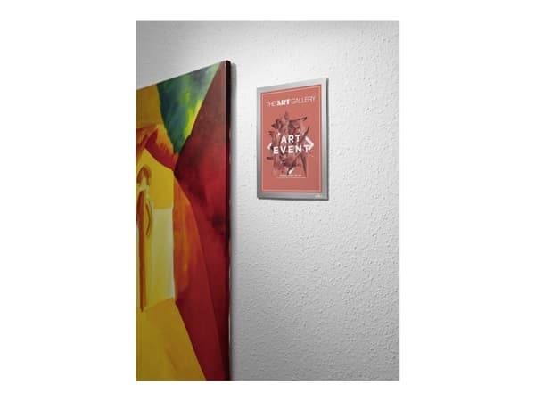 DURABLE WALLPAPER - Displayramme - veggmonterbar, overflatemontert - for A4 - magnetisk - sølv