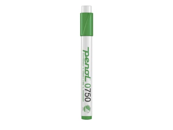 Marker Penol 0750 grön 2-5mm vass spets permanent - (10 st.)