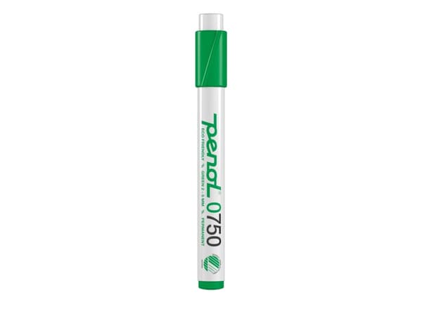 Marker Penol 0750 grön 2-5mm vass spets permanent - (10 st.)