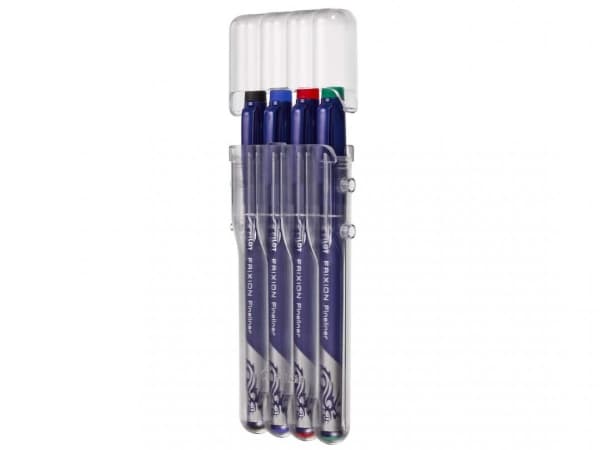 Pilot FriXion Fineliner, Ljusblå, Lime, Rosa, Violett, Fin, Blå, Silver, Rund, 1,3 mm, 0,45 mm