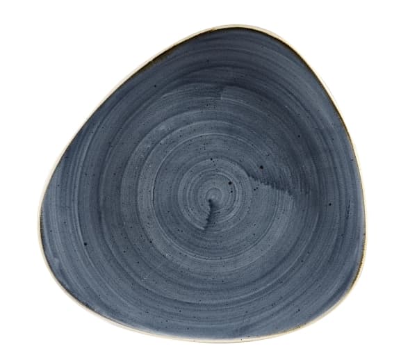Tallrik triangel Coupe Stonecast 26,5cm porslin blåbär (12 st.)