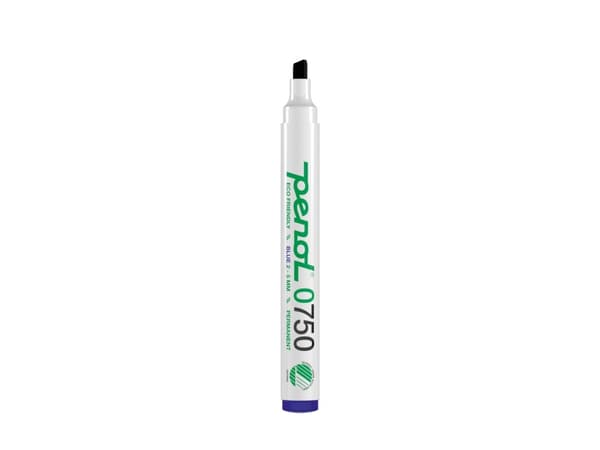 Marker Penol 0750 blå 2-5mm skå spids permanent - (10 stk.)