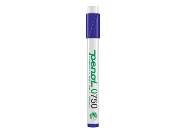 Marker Penol 0750 blå 2-5mm skå spids permanent - (10 stk.)
