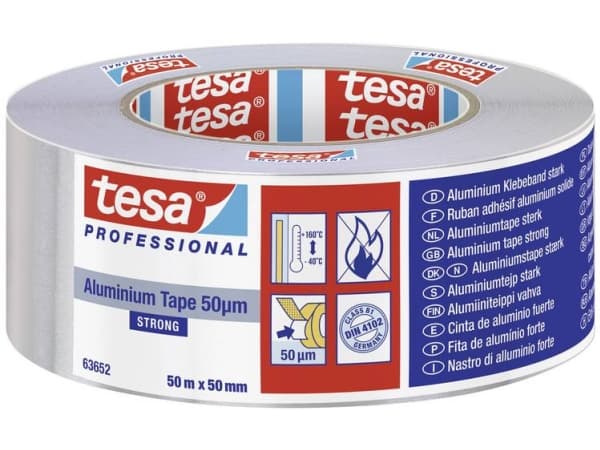 tesa STRONG 63652-00001-00-00 Alumiininauha Sølv (L x B) 25 m x 50 mm 1 stk 1 stk