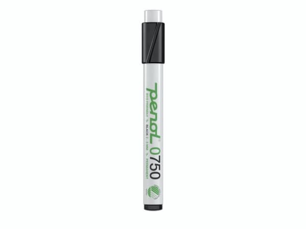 Marker Penol 0750 sort 2-5mm skå spids permanent - (10 stk.)