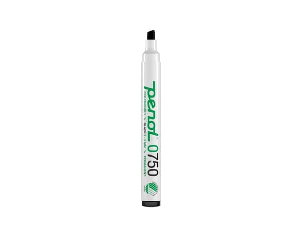 Marker Penol 0750 sort 2-5mm skå spids permanent - (10 stk.)