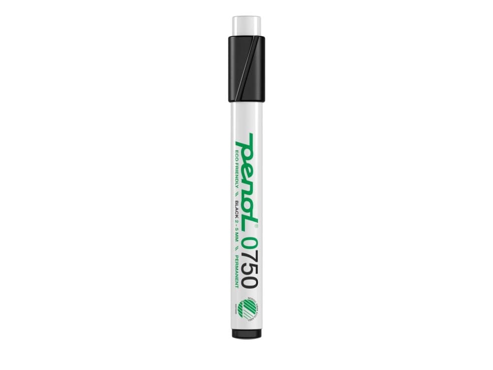 Marker Penol 0750 sort 2-5mm skå spids permanent - (10 stk.)