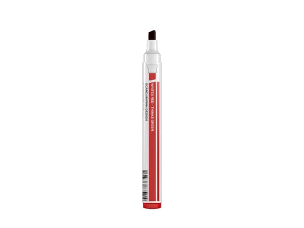 Marker Penol 0750 rød 2-5mm skå spids permanent - (10 stk.)