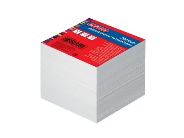 Herlitz 1603000, kvadratisk, hvit, papir, 90 mm, 90 mm, 700 ark