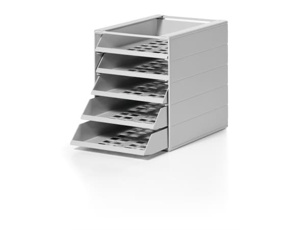 Brevbakkesystem Durable Idealbox Basic C4 grå med 5 rum