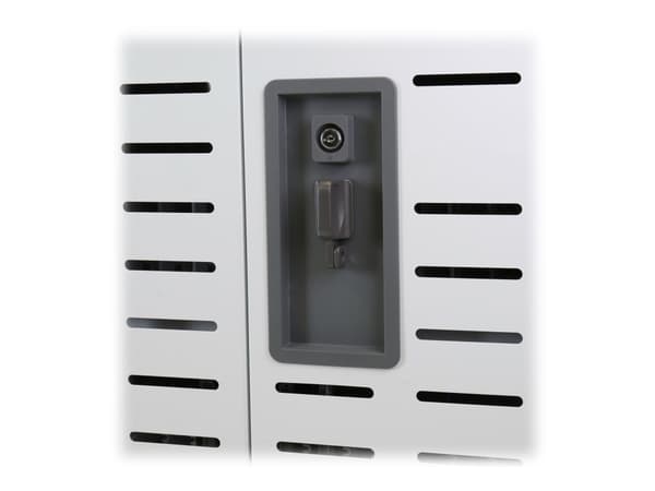Ergotron Zip40 - Vogn lading og styring - for 40 nettbrett / notebook-er - låsbar - stål - grå, hvit - skjermstørrelse: inntil 15,6"