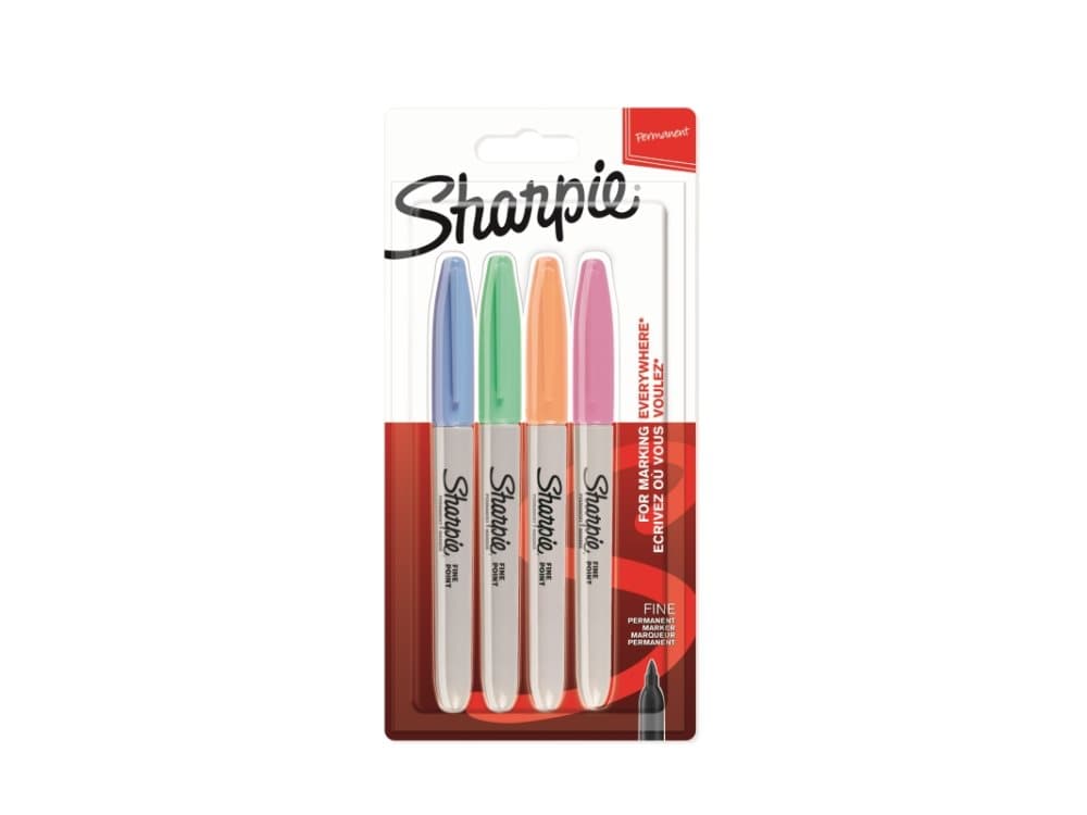Marker Sharpie Fine Pastel 1,0 mm med 4 stk. ass. farver