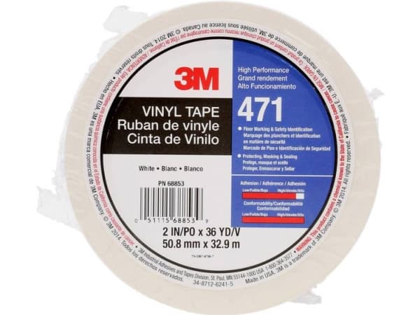 3M 471IW-W50-D PVC-klebende tape Hvit (L x B) 33 m x 50 mm 1 rull(er) (471IW-W50-D)