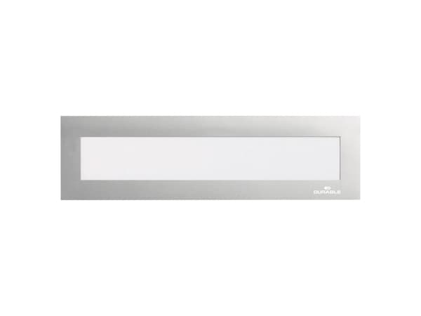 Magneettitiedot Durable Duraframe, sølv, 40 x 210 mm, pakkaus 5 kpl.