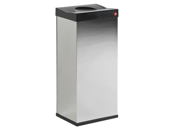Hailo Bix-Box Swing XL 0860-211 Avfallsbehållare 52 l Rostfritt stål (B x H x D) 339 x 763 x 260 mm Silver, svart Självstängande roterande lock 1 st