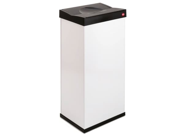 Hailo Bix-Box Swing XL 0860-231 Avfallsbehållare 52 l Stålplatta (B x H x D) 339 x 763 x 260 mm Vit, svart Självstängande gångjärnslock 1 st