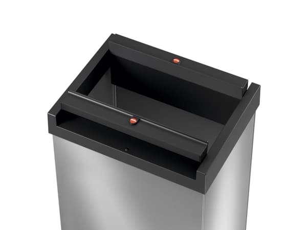 Hailo Big-Box Swing L 0840-121 Jäteastia 35 l Teräslevy (S x K x S) 339 x 545 x 260 mm Hopea, Musta Itsesulkeutuva kierrekansi 1 kpl