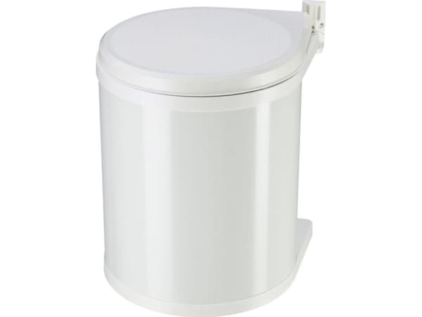 Hailo Compact-Box M 3555-001 Avfallsbehållare 15 l Stålplatta (Ø x H) 285 mm x 355 mm Vit 1 st