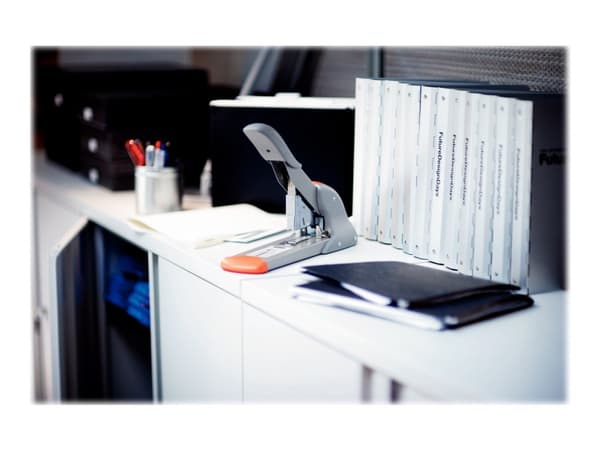Rapid Fashion HD210 - Häftapparat - kraftig - 210 ark - 9/8-24, 23/8-24 - metall, ABS-plast - silver, orange