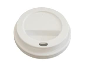 Plastlock Catersource Ø90 mm Högt med drickhål Vit för kaffemuggar, 10 st x 100 st/krt