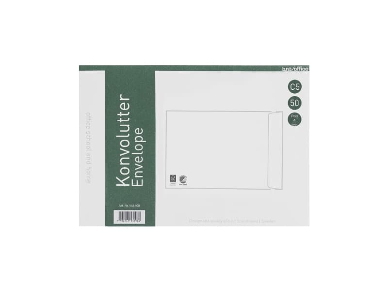 Kuverter C5P 50st. 80G P&S - (50 pce pr. )