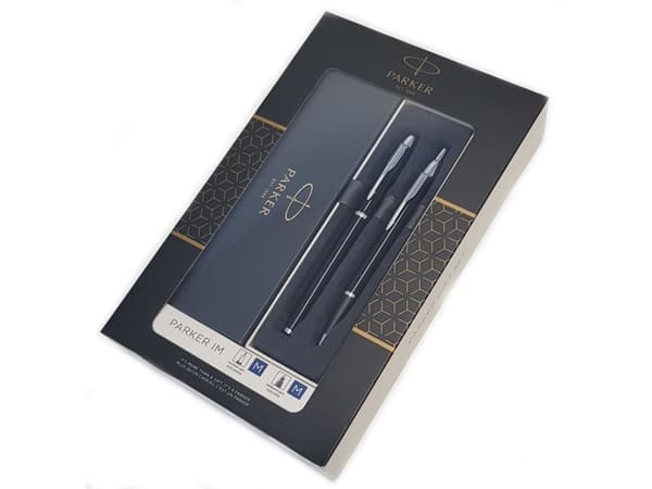 Parker 2093215, Sort, Sølv, 2 stykker, Kulepenn + fyllepenn