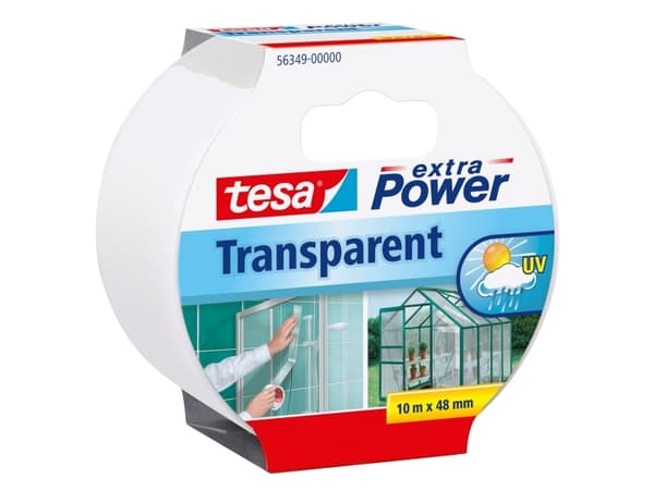 tesa Tesa 56349-00000-04 Reparationsband tesa® extra Power Transparent (L x B) 10 m x 50 mm 1 stk