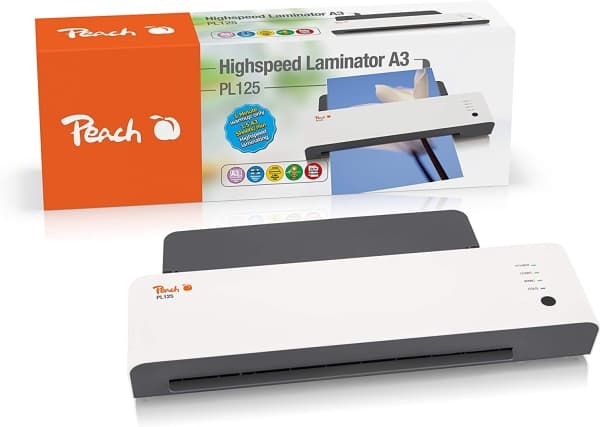Peach PL125, 33 cm, Varm laminator, 1 min., 600 mm/min, 0,4 mm, Etui