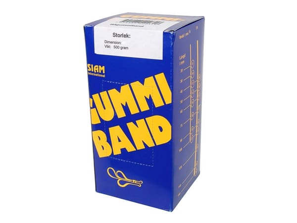Gummibånd nr. 18  75x1,5mm natur (500g)
