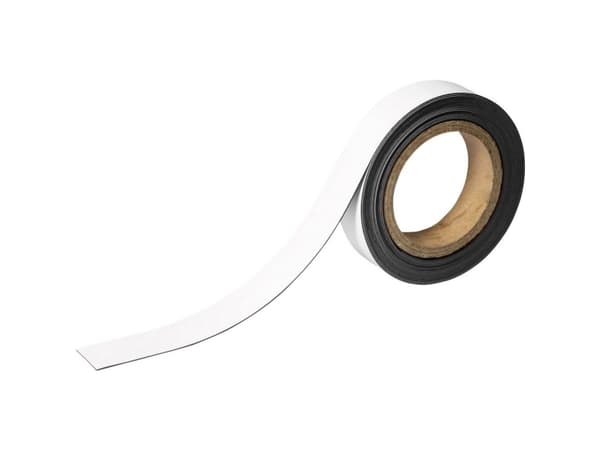 Kestävä magneettinen merkintäteippi 30 mm x 5 m valkoinen