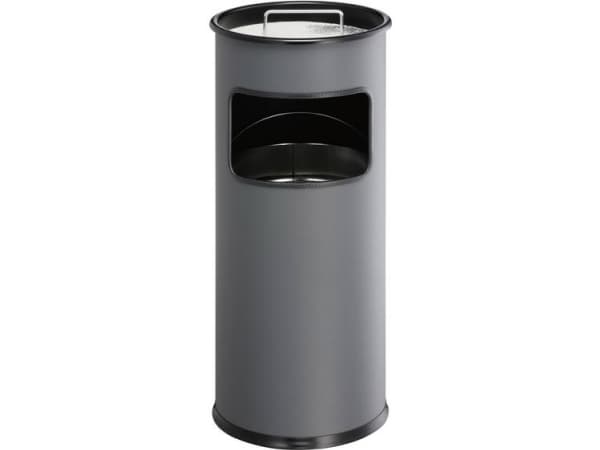 Durable Durable 333058 Papirkurv 17 l Metal (Ø x H) 260 mm x 620 mm Antracit Inkl. askebæger 1 stk