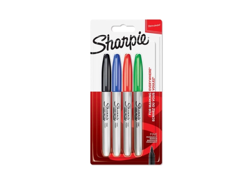 Marker Sharpie Fine Basic 1,0mm ass. farver (4 stk.)