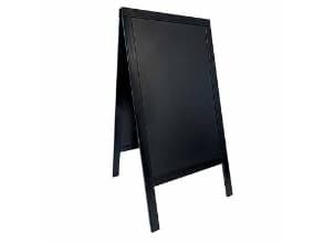 Gadeskilt Securit® 120x70 cm sort træramme