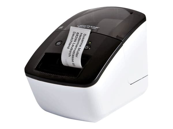 Brother QL-700 - Etikettskrivare - direkt termisk - Rulle (6,2 cm) - 300 x 600 dpi - upp till 150 mm/sek - USB - kniv