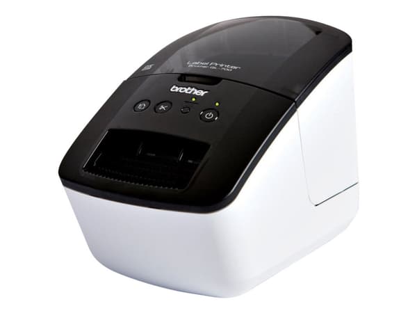 Brother QL-700 - Etikettskrivare - direkt termisk - Rulle (6,2 cm) - 300 x 600 dpi - upp till 150 mm/sek - USB - kniv Svart, Vit