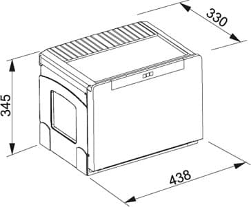 Franke Cube 50, 32 l, Rektangulær, Sort, 438 mm, 330 mm, 345 mm