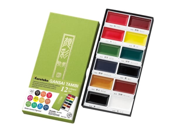 Gansai Tambi Aquarel akvareller, 12 farger