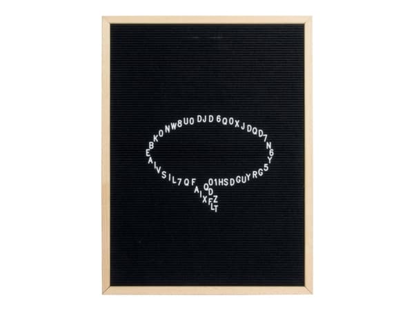 Securit® bogstavtavle til væg teakramme 60x80 cm