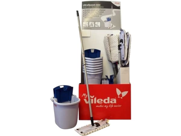 Display, Vileda UltraSpeed Mini, 59,9x39,9x125,3cm, 10 l, grå, aluminium/PA/PE/PP