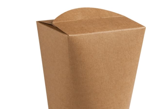 Kinaæske Wok 450 ml 16 oz Ø75x108 mm Rund bund Brun,500 stk/krt